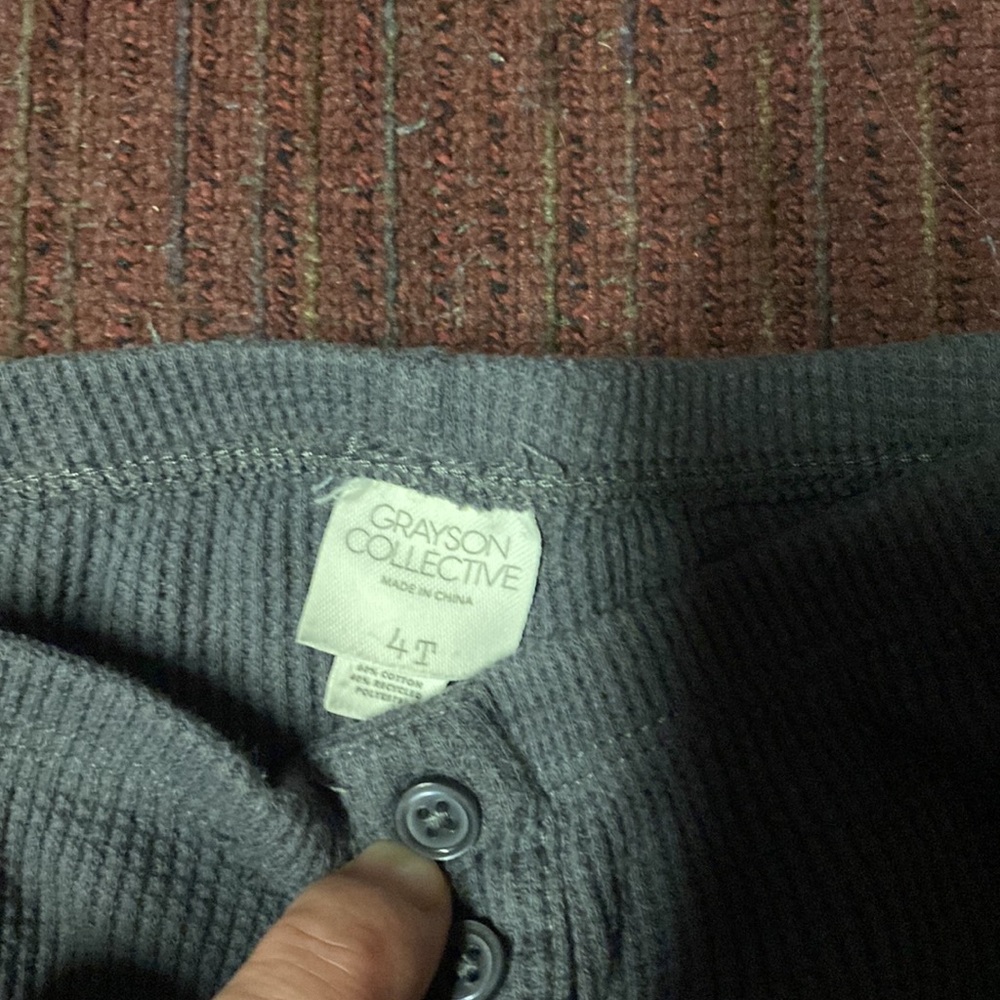 Cozy Gray Ribbed Pants - Picture 2 of 3